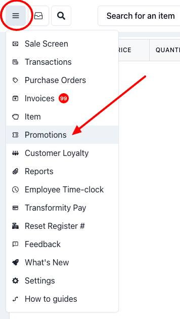 Promotions Setup