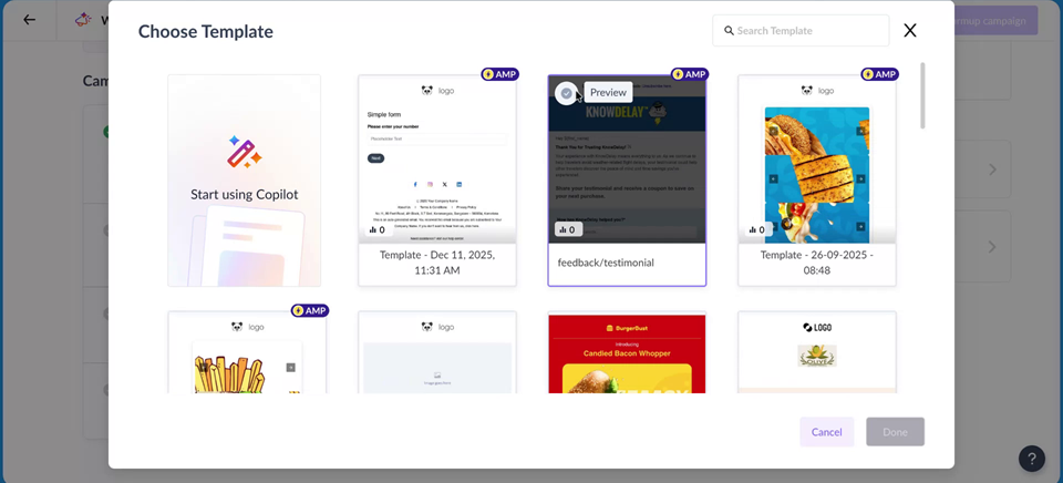 How to configure Adapative Campaign for Warmup