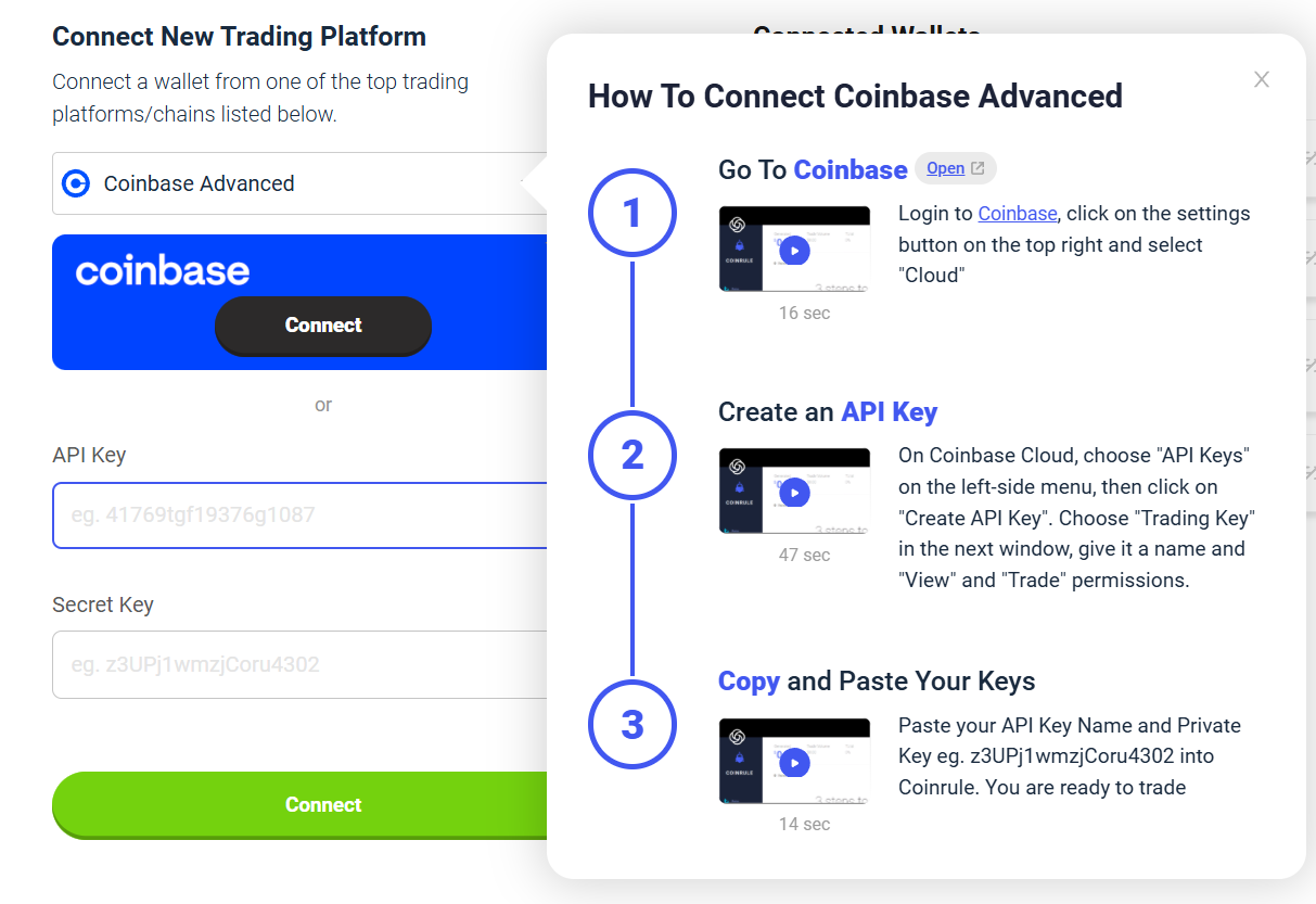 Coinbase (Advanced Trade) API Setup