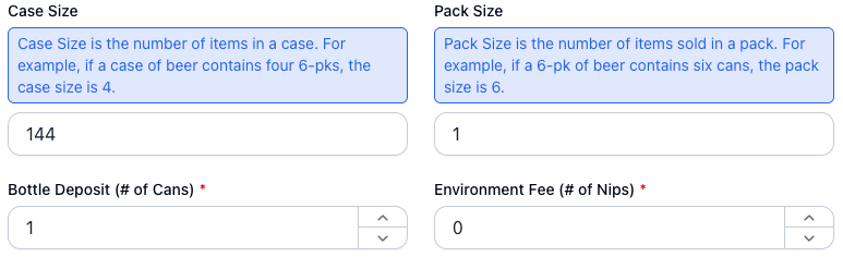 Parent and Child Items in DrinksPOS