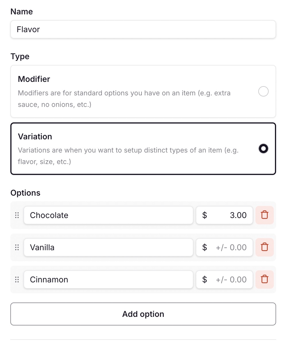 How to create and manage menu items