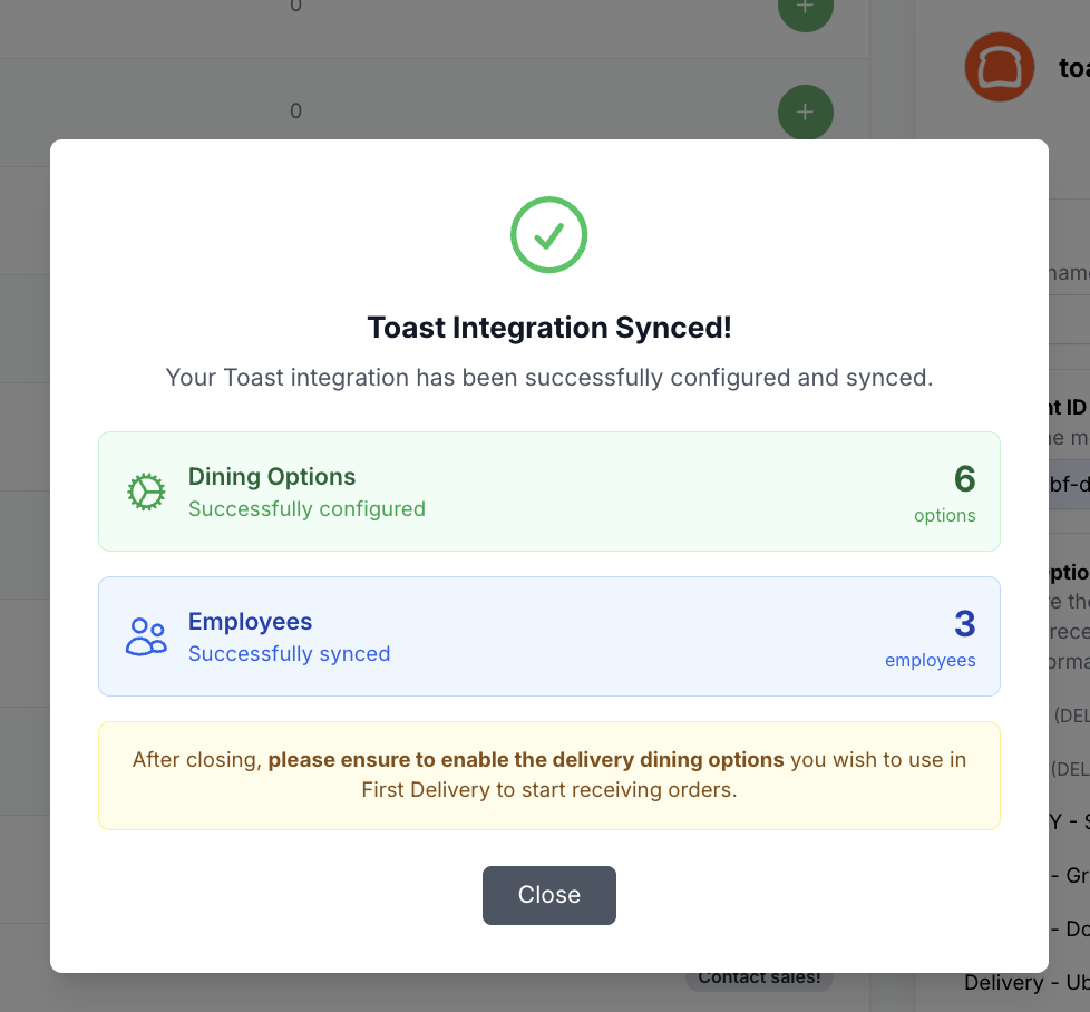 2. How to add the Toast Integration on FIRST