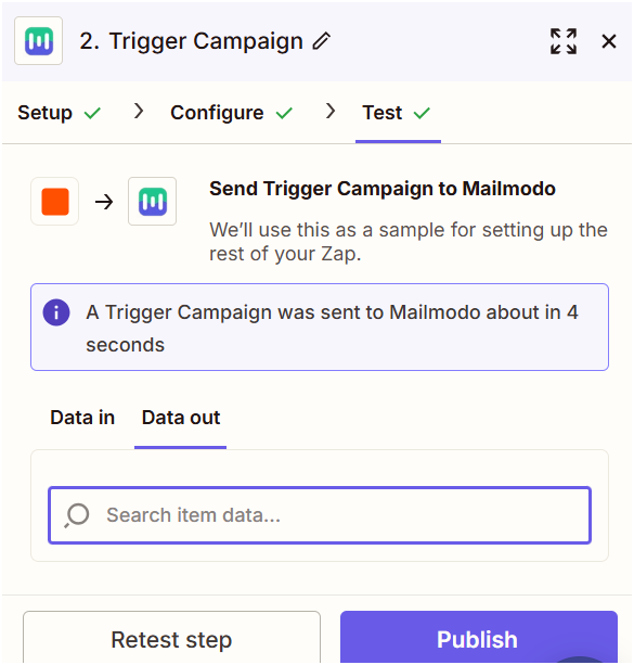 Trigger Campaign through GetResponse on Mailmodo