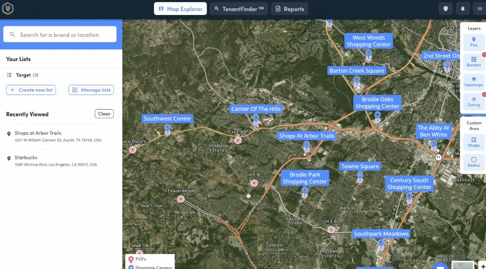 Map Explorer: Custom Reports