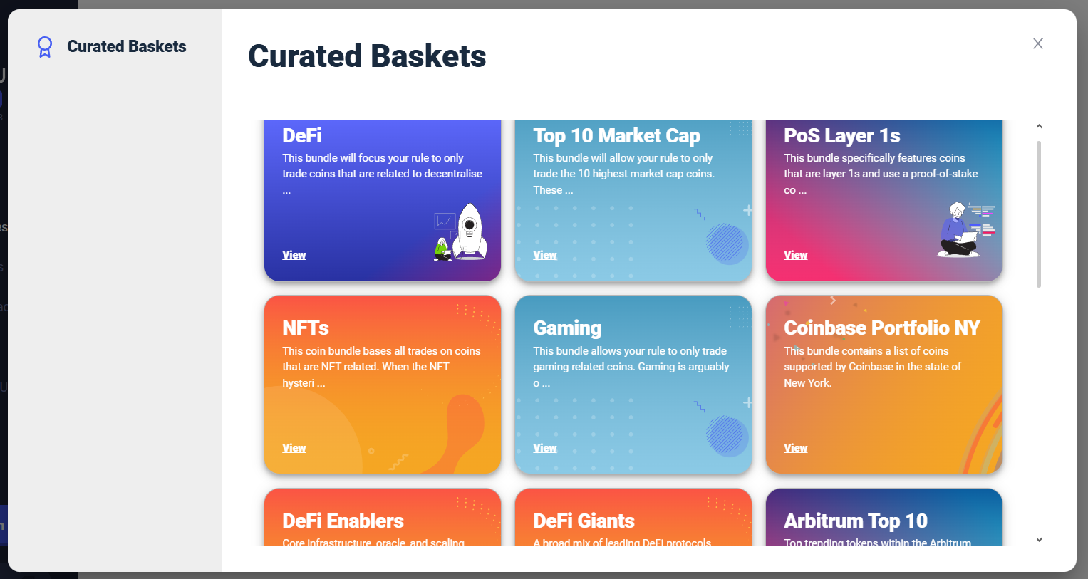 How To Use Baskets On Coinrule | Coinrule Help Center