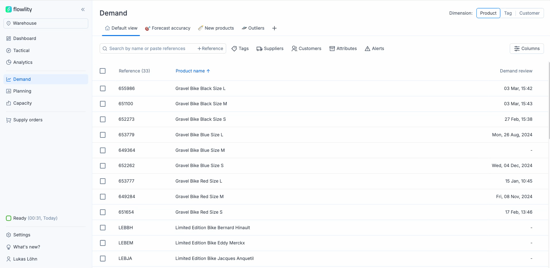 How to mark reviewed products in Flowlity