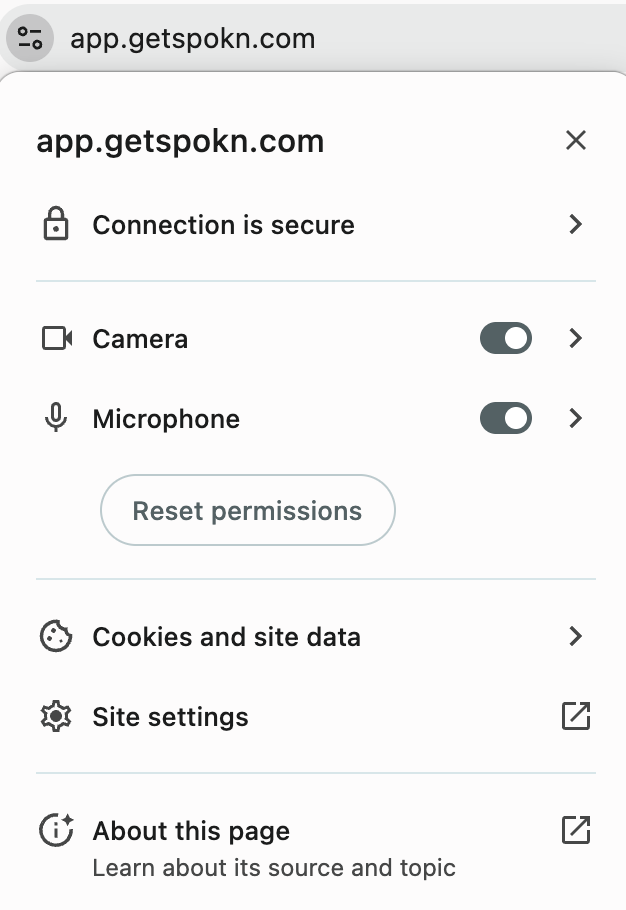 How to Allow Your Camera and Microphone