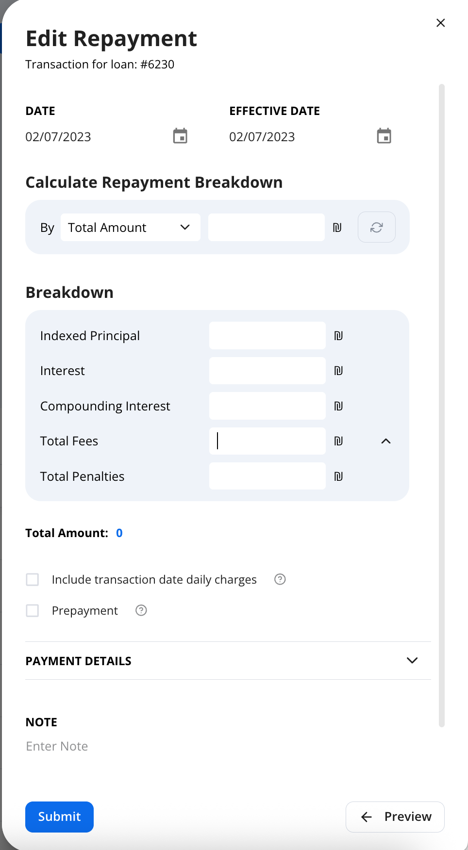 Loan Actions: Approvals, Repayments, and Transcations