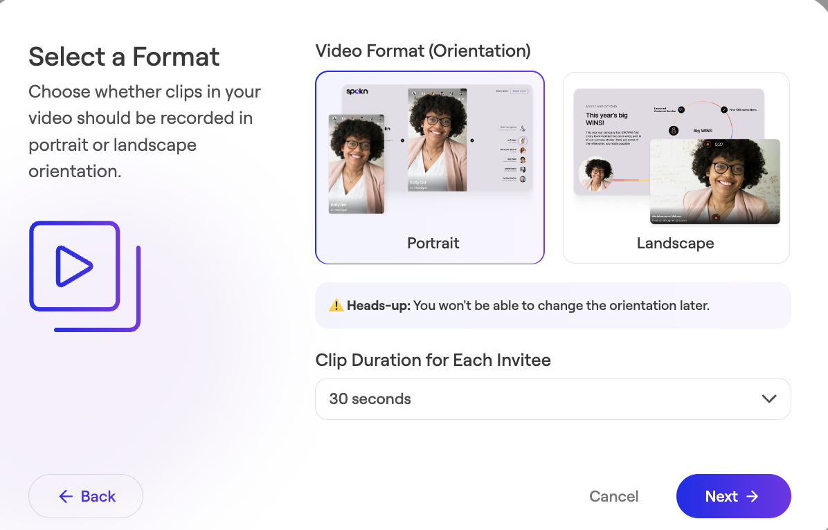 Set Up a Video Story in Spokn