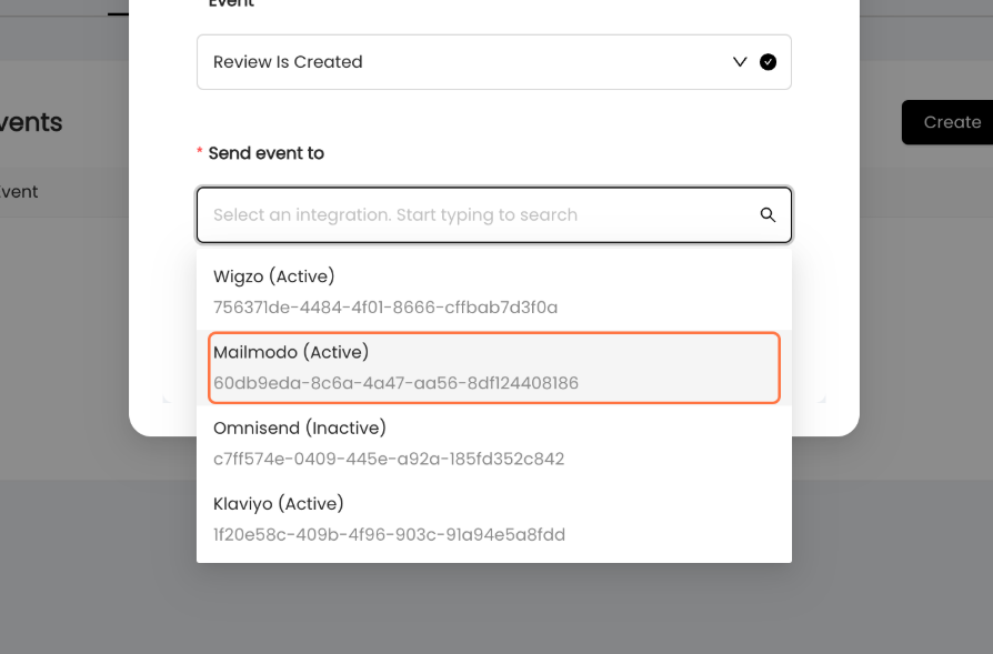 How to send data from Nector to Mailmodo