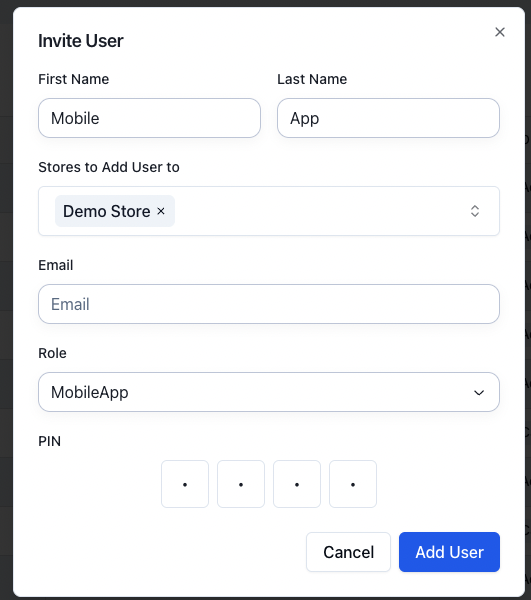 Creating a mobile app user login
