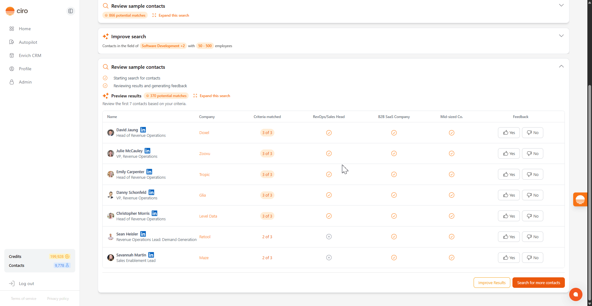 How to Get Ciro to Improve Your Search