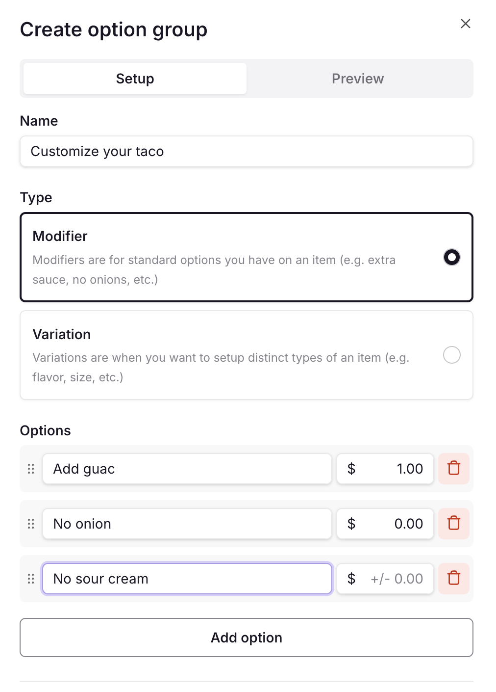 How to create and manage menu items