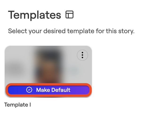 Story Customization Templates