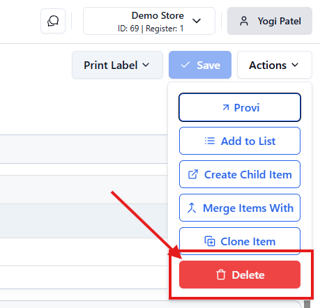 Merge/Delete Items