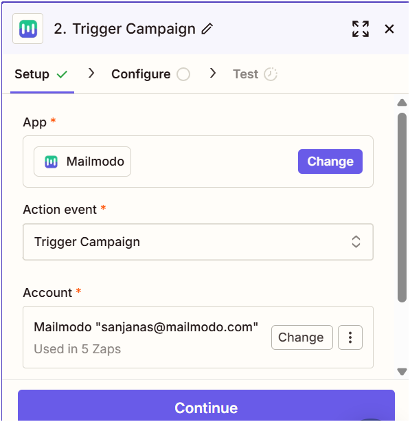 Trigger Campaigns through Typeform on Mailmodo