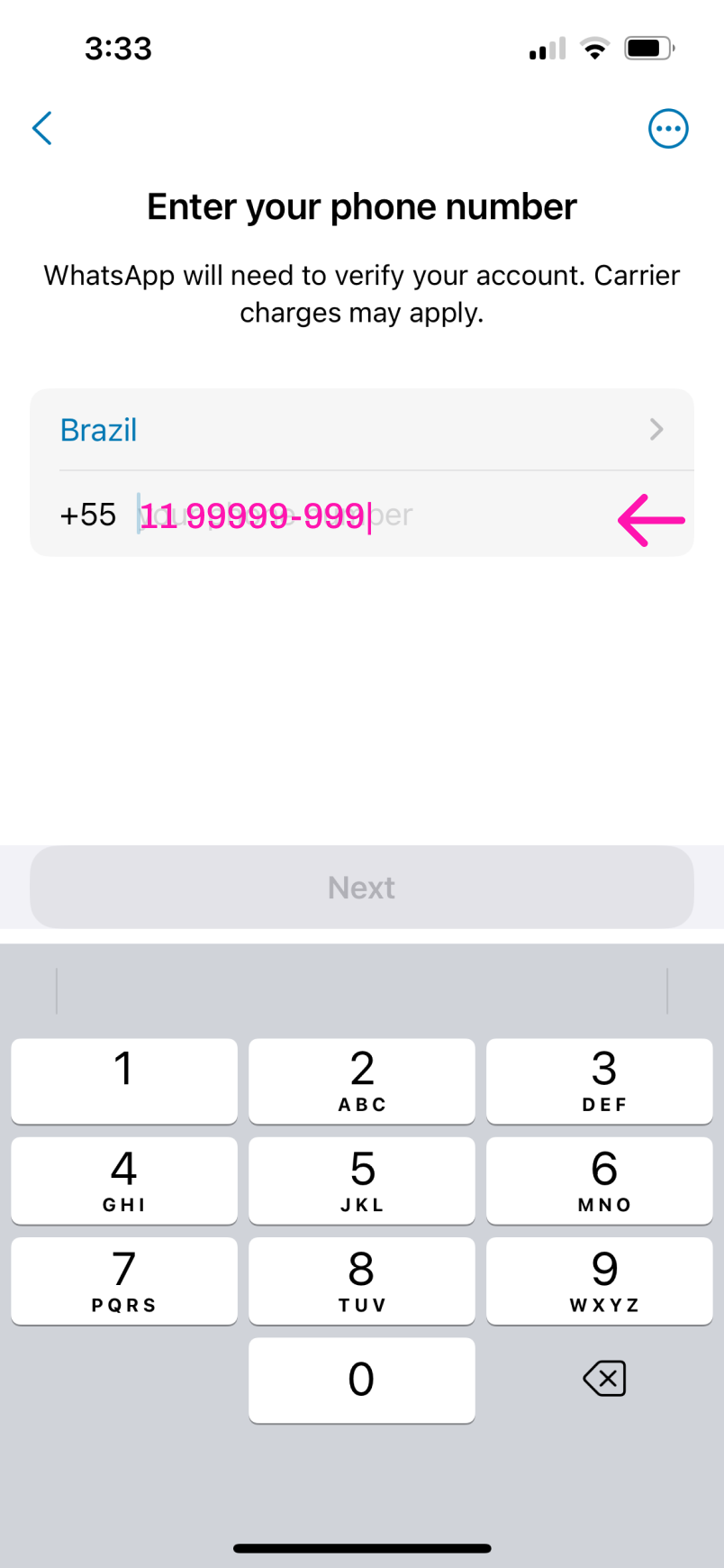 Como configurar a linha WhatApp Virtual no celular?