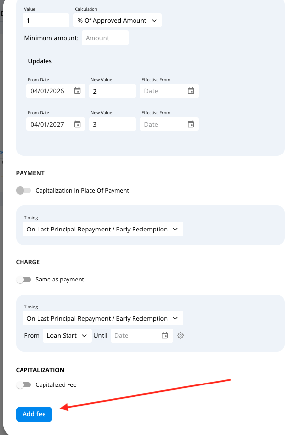 Backend (BE) Fee - Creation & Update Guide