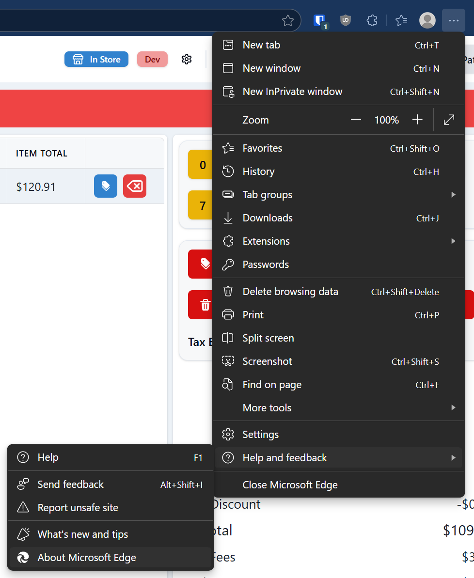 Upgrading Microsoft Edge/Chrome Version
