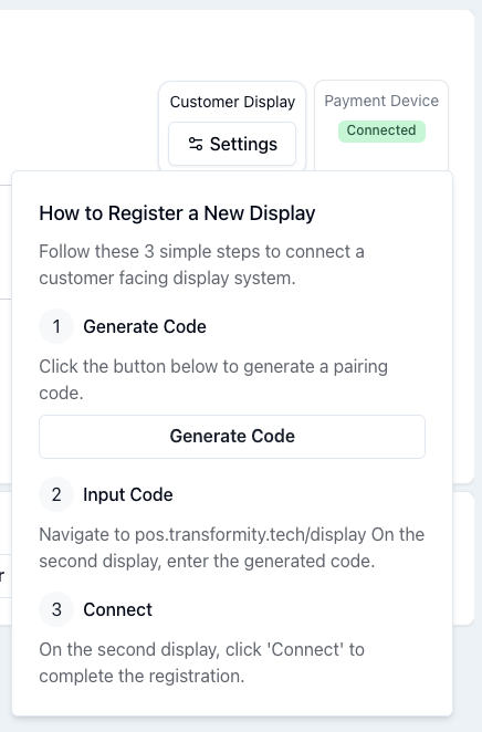 Customer Display Asks for a Registration Code