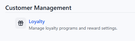 Loyalty Configurations