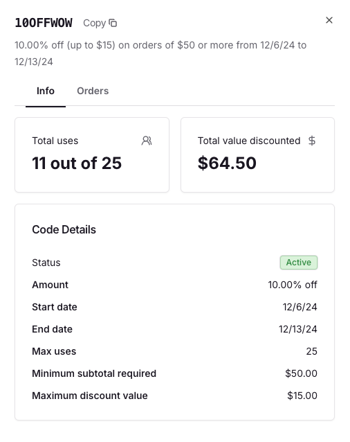 How to create discount codes