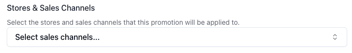 Promotions Setup