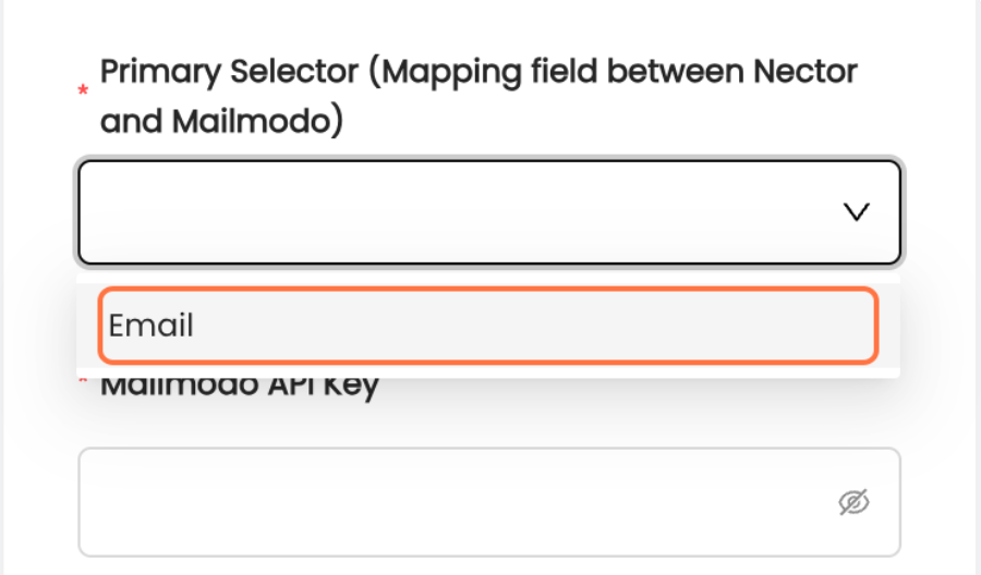 How to send data from Nector to Mailmodo