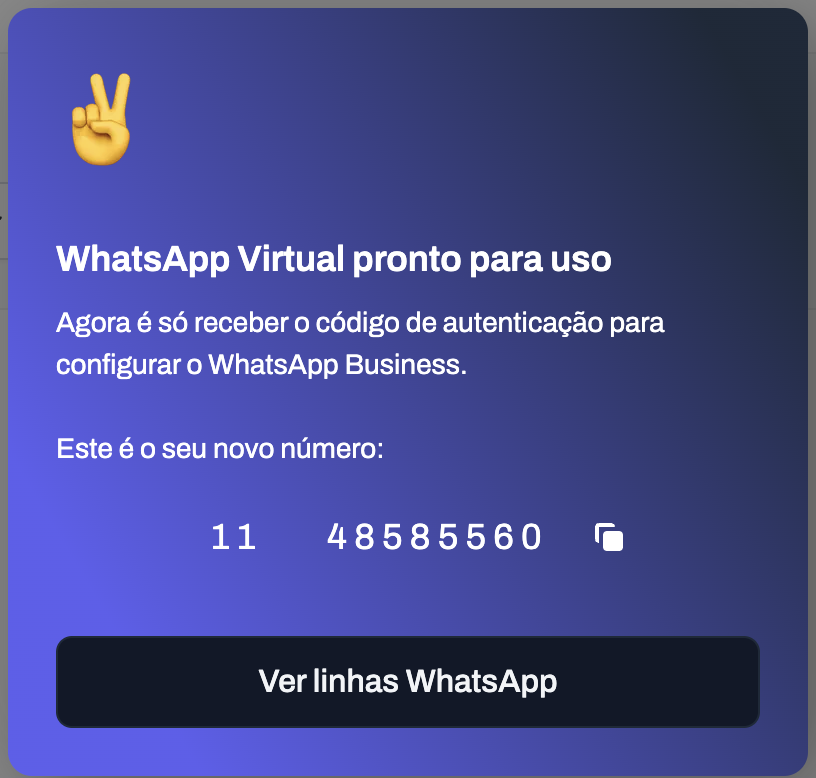 Como configurar a linha WhatApp Virtual no celular?
