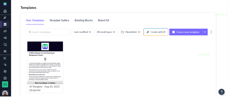 How to add your Templates to a Folder