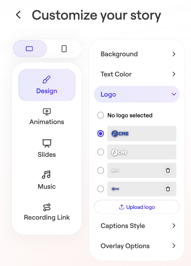 How to Adjust Branding on Your Story