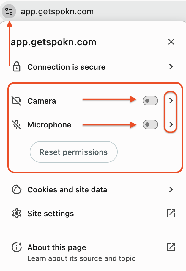 How to Allow Your Camera and Microphone