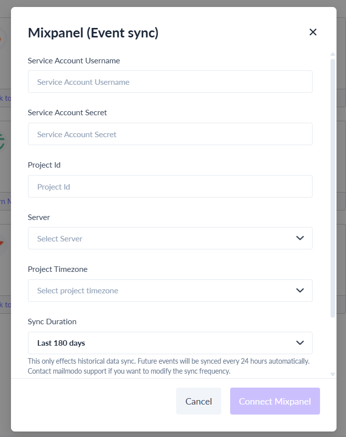 How to Sync Mixpanel Events with Mailmodo