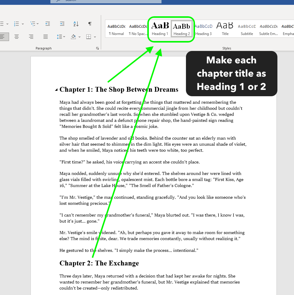 How to format your document for import