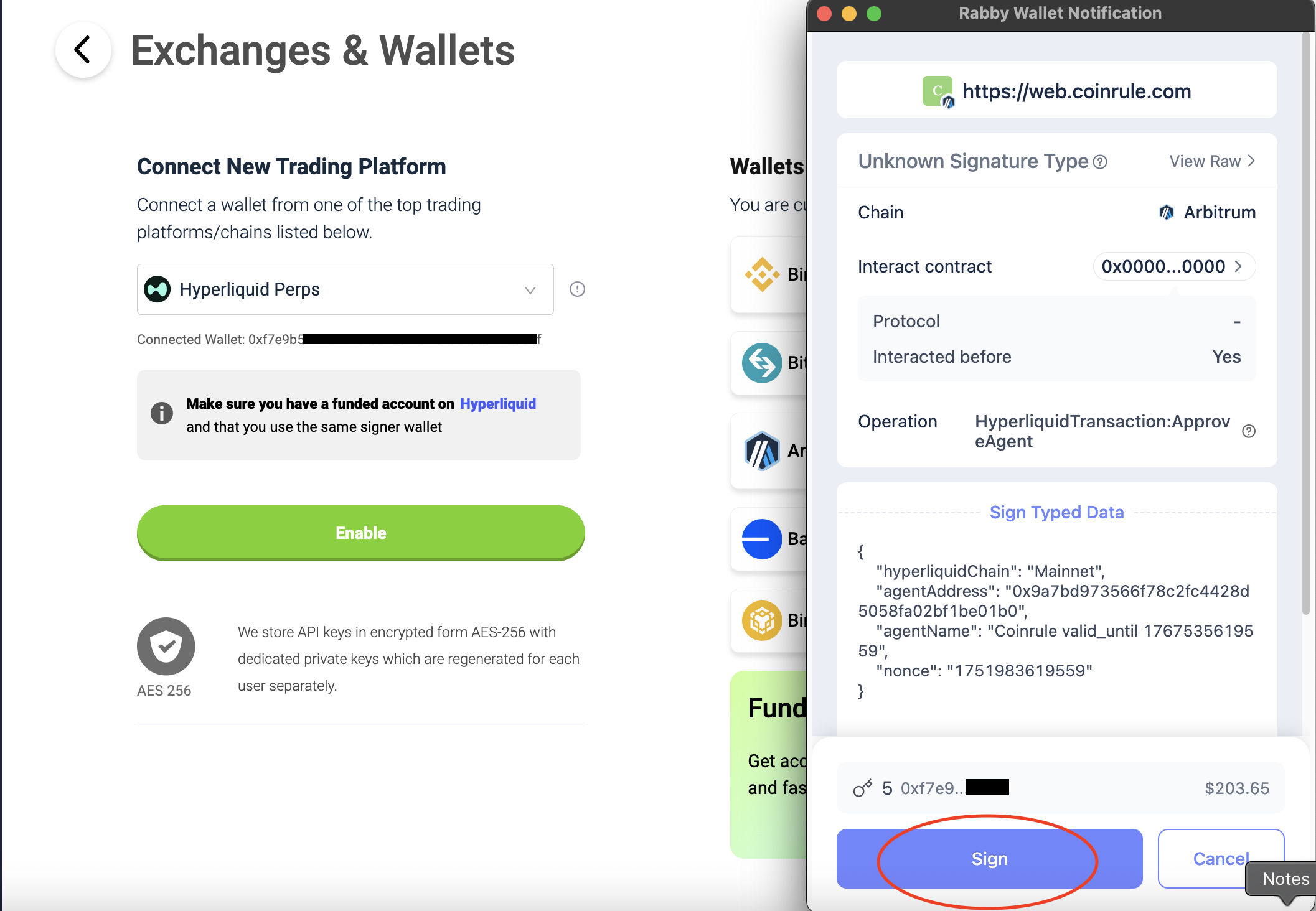 Hyperliquid Setup | Coinrule Help Center