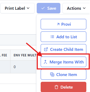 Merge/Delete Items