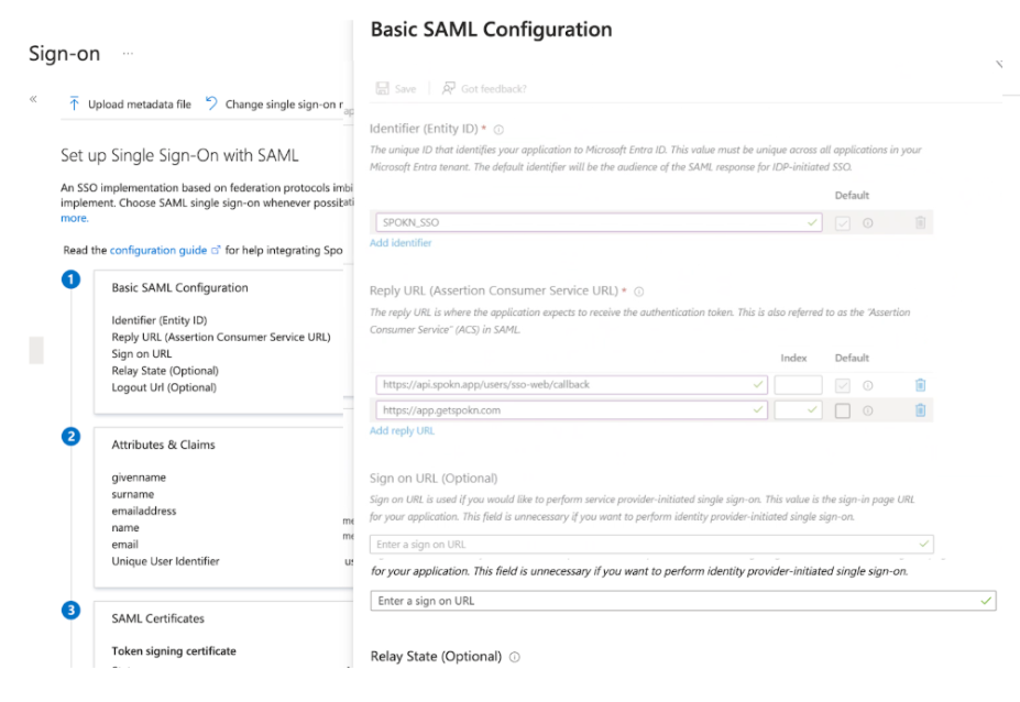 MS Azure SSO